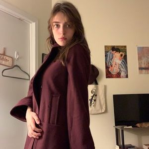 Maroon Trench coat